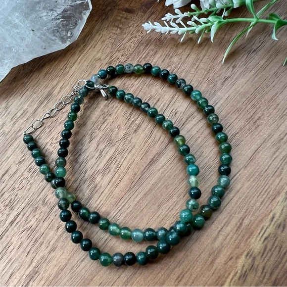 ⚡️LOT⚡️ Solid 925 Pendants Chrysocolla Wild Horse Agate Gemstone Necklace Chain - Picture 8 of 11